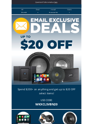 Sonic Electronix - 🔥 Exclusive Weekend Deal: Save Up to $20 on Your $200+ Purchase!