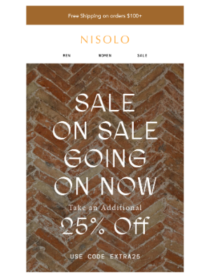 Nisolo - ICYMI: Take an additional 25% off Sale