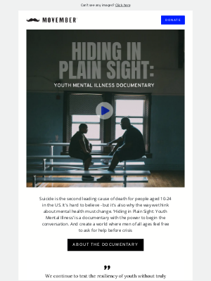 Movember Foundation - Watch it now: Hiding in Plain Sight: Youth Mental Illness