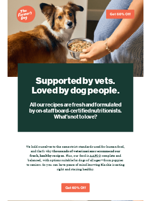 The Farmer's Dog - Vets ❤️ our fresh food, and so will Blackie