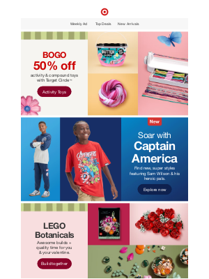 Target - BOGO 50% off activity & compound toys with Target Circle.