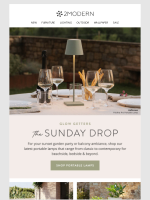 2Modern - The Sunday Drop | Portable Lamps