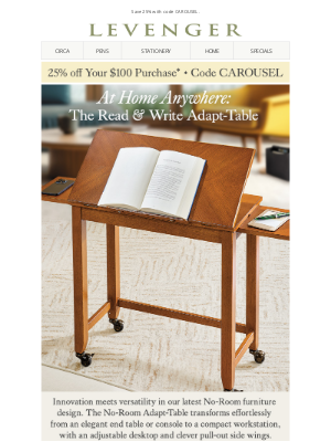 Levenger - Meet the Adapt-Table.