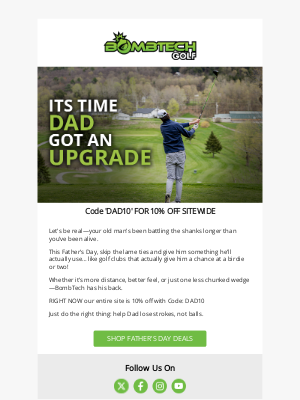BombTech Golf - It's about time Dad got an upgrade ⛳️