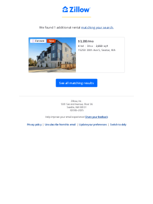 Zillow - 1 Rental Result for 'Seatac WA'