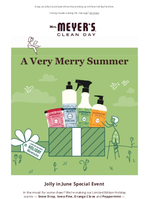 Mrs. Meyer’s Clean Day - Holiday scents available for a limited time!