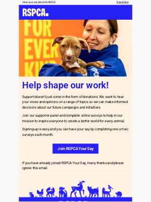 RSPCA (United Kingdom) - Have your say about the RSPCA