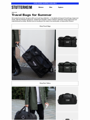 Stutterheim Raincoats - Travel Bags for Summer