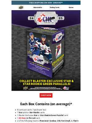 Upper Deck - 2024-25 CHL is Now Available!