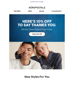 Aeropostale - Here's 10% off just for YOU!