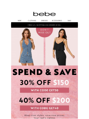 bebe - Don’t Miss This Sale 🔥 Spend & Save