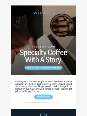 MistoBox - Last-Minute Gift for Dad? We've Got You! ☕