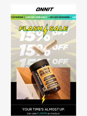 Onnit - Still need to stock up? 15% off ends soon.