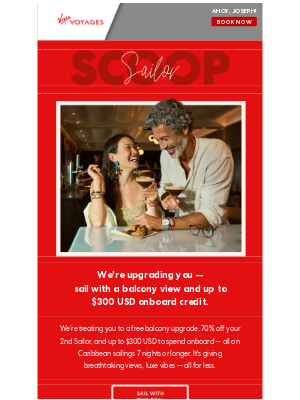 Virgin Voyages - You just received your Sailor Scoop 📧