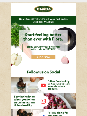 Flora Health - Last Chance to Save 15%