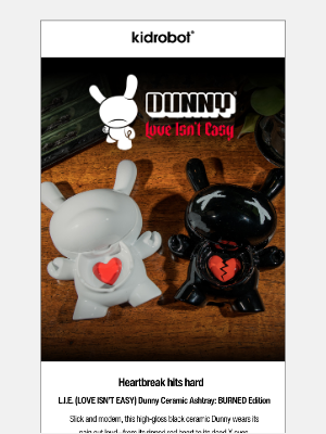 Kidrobot - NEW Dunny Ashtray Drop: BURNED Edition ❤️‍🔥