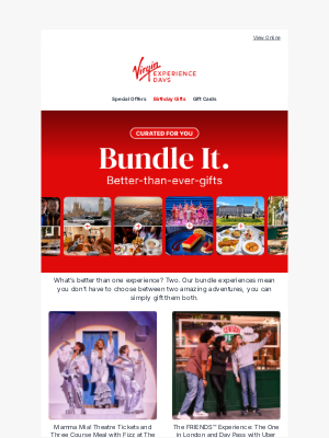 Virgin Experience Days (United Kingdom) - Bundle It. 2 Experiences, 1 Gift 🎁