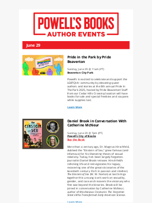 Powell's Books - Join us: Jessa Crispin, Daniel Brook, E. L. Starling, and more