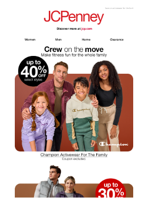 JCPenney - Shop like a champ!🏆 Up to 40% Off Champion