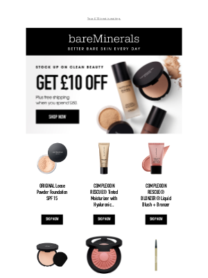 Bare Minerals (United Kingdom) - ☀️ End of summer treat: £10 off just for you