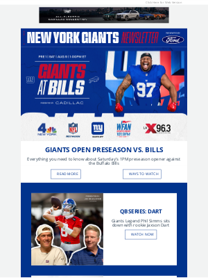 Buffalo Bills - Giants open preseason Saturday vs. Bills