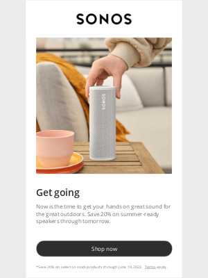 Sonos - 20% savings end soon