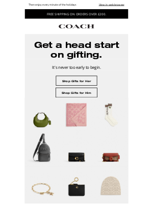 Coach (United Kingdom) - Ready, set, gift.