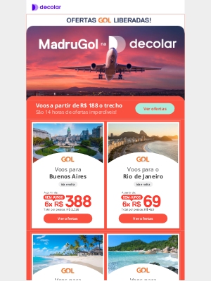 Decolar (Brazil) - Noite de Madrugol na Decolar! 🌙✈️