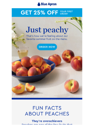 Blue Apron - 25% OFF + Fresh summer fruit