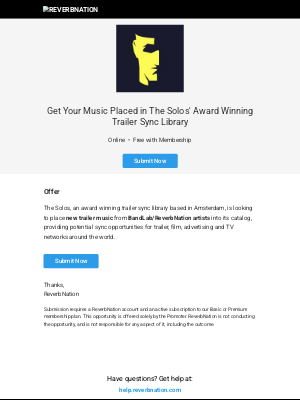 ReverbNation - Get your music in this award winning sync library