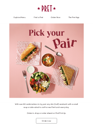 Pret A Manger - Pick your pair for lunch