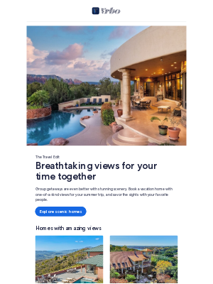 VRBO - 8 vacation homes with stunning scenery