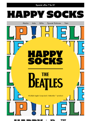 Happy Socks - Don't Miss The Beatles Collection!