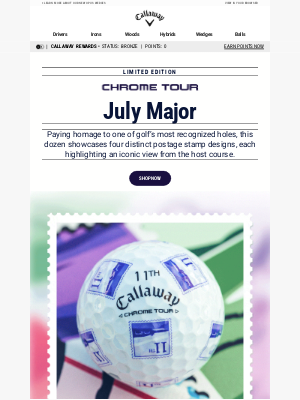 Callaway Golf - Shop Limited Edition Chrome Tour Major Series: July