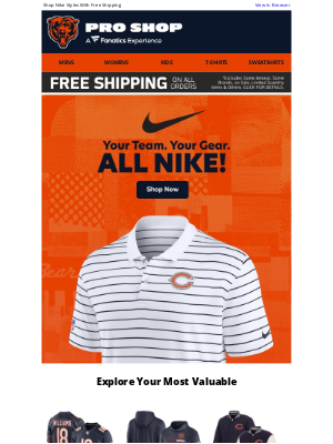 Chicago Bears - Own The Official Look -- Bears Nike Collection