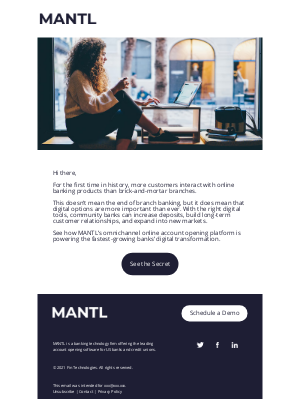 MANTL - The secret behind the fastest-growing banks.