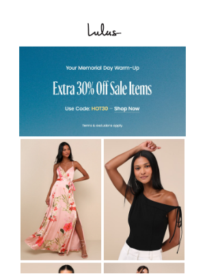 Lulus - Almost Over: Extra 30% Off Sale