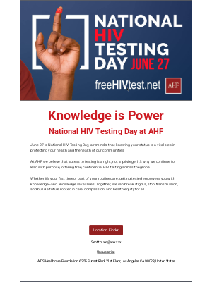 AIDS Healthcare Foundation - National HIV Testing Day