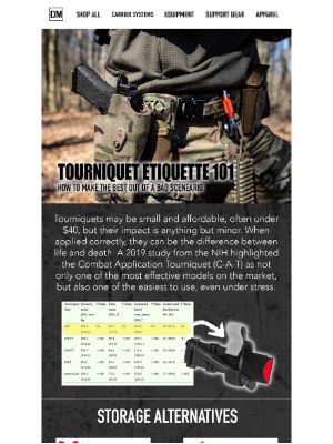 Defense Mechanisms - Tourniquet readiness starts here