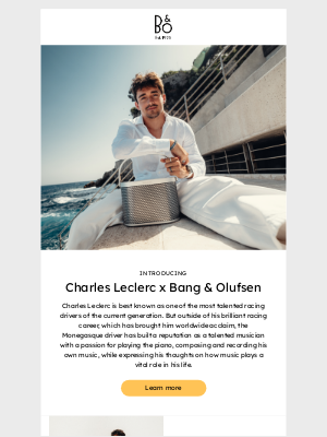 Bang & Olufsen - Charles Leclerc x Bang & Olufsen