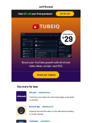 AppSumo - Boost your TubeIQ