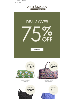 Vera Bradley - Shop deals OVER 75% off