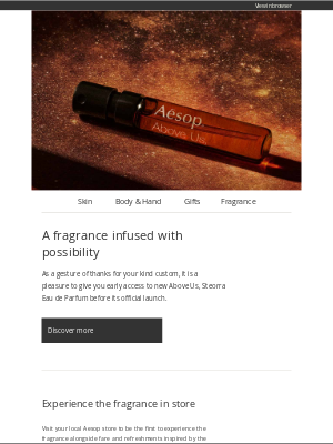 Aesop - Pre-access: Above Us, Steorra Eau de Parfum