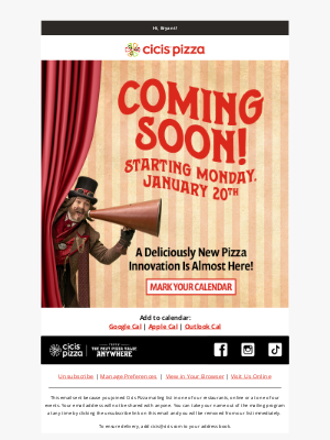 Cici's Pizza - Something Delicious is Coming Soon!