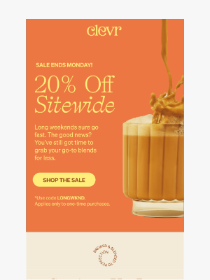 Clevr Blends - Still on: 20% off.