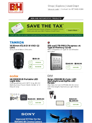 B&H Photo Video - New Gear from RED, Tamron & Godox + Sony Burano Update & More!