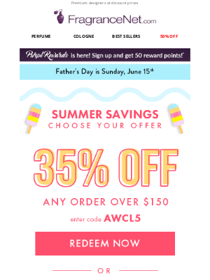 FragranceNet - Update your fragrance routine with 35%* OFF!