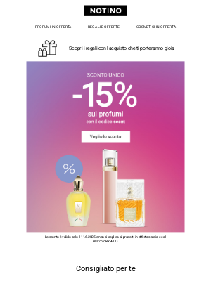 Notino (Italy) - Solo oggi! -15% sulle fragranze migliori