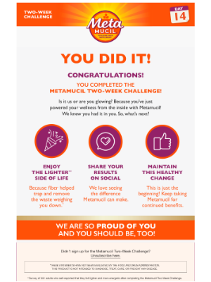 Metamucil - 🎉 Congrats! You completed the Metamucil Two-Week Challenge!