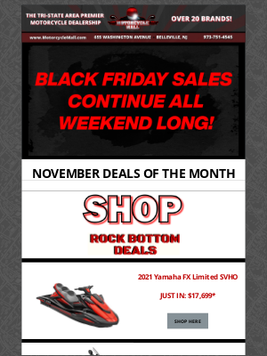 Ski-Doo - November's BLACK FRIDAY Deals at Motorcycle Mall